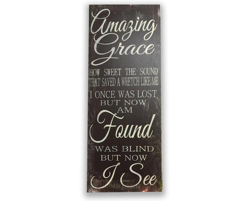 Amazing Grace Inspirational Wood Sign Christian Wall Art