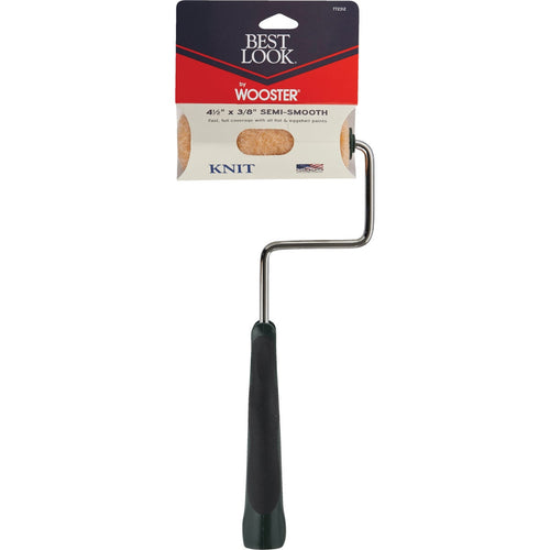 Best Look By Wooster 4-1/2 In. x 3/8 In. Mini Knit Paint Roller Cover & Frame